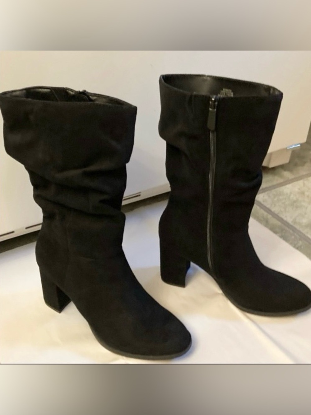 Style & Co. Black Microfiber Suede Boots - Picture 9 of 14